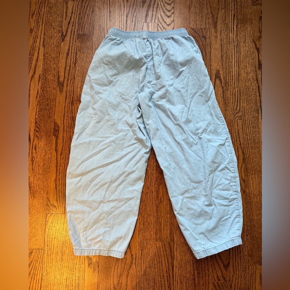 Gap Pull On Barrel Chambray Pants Sz Large - Picture 2 of 4